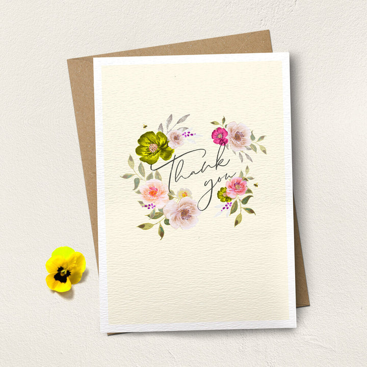 Thank You Floral Card