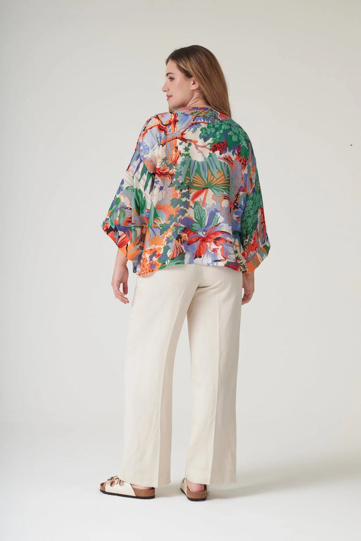 Tropicana Blue Kimono