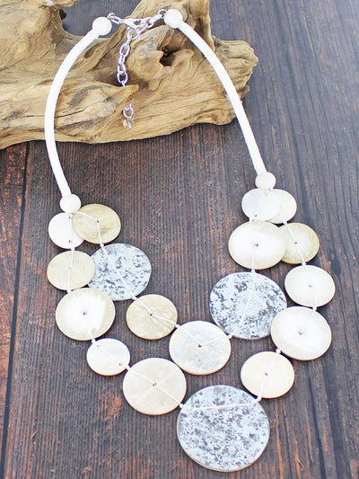 Wood & Resin Disc Necklace