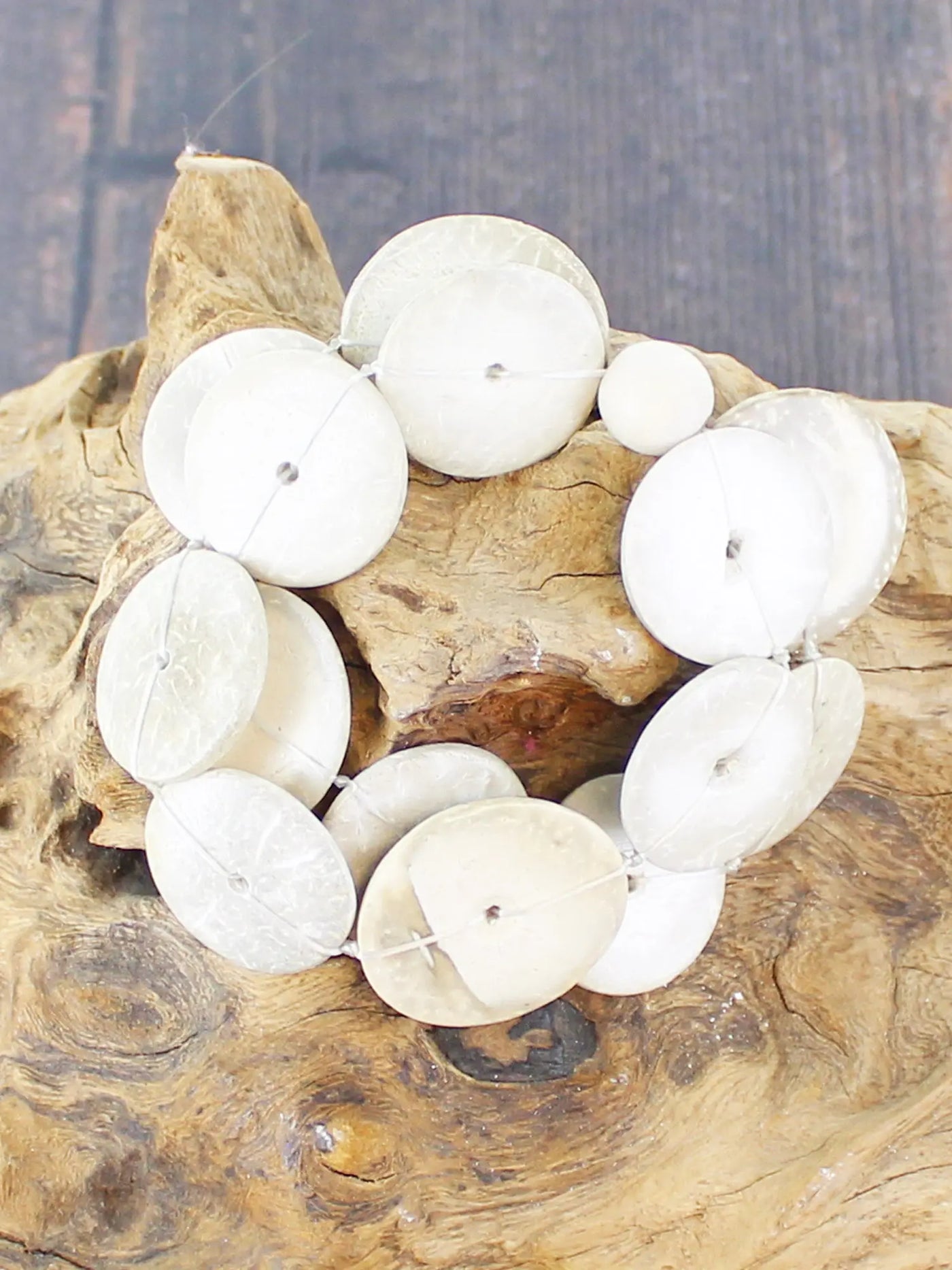 Wood & Resin Disc Bracelet