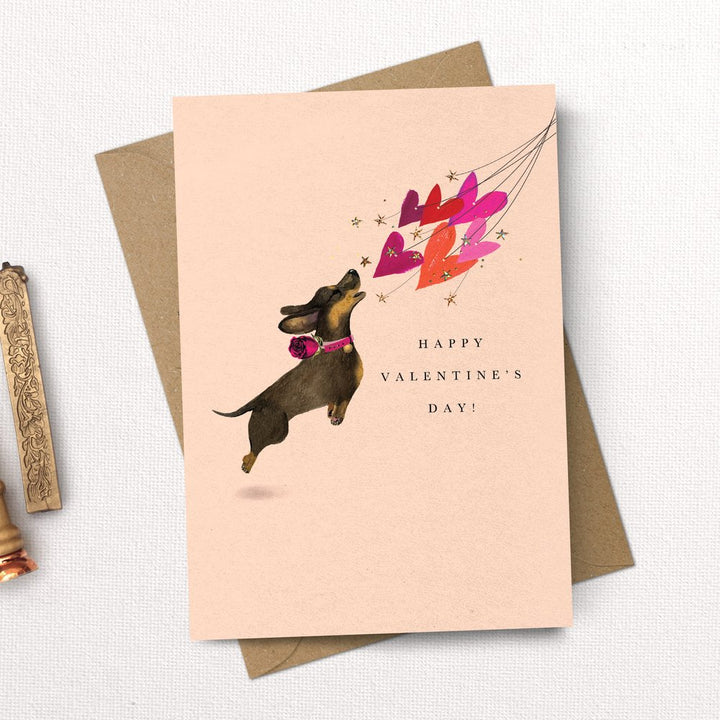 Happy Valentines Sausage Dog Card
