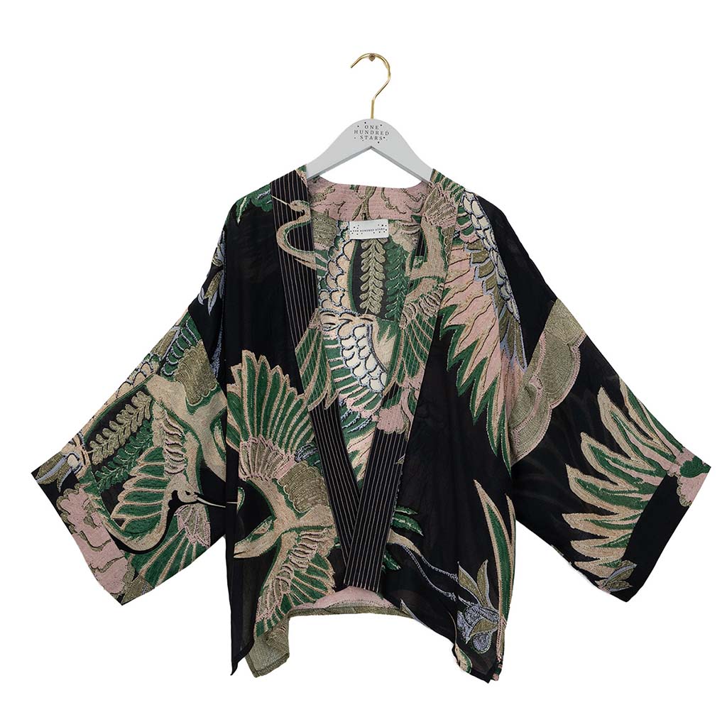 Emerald Crane Kimono