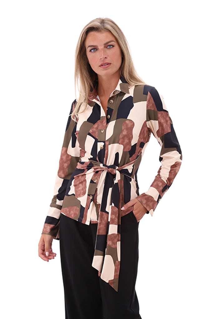 K Design Abstract Pattern Blouse