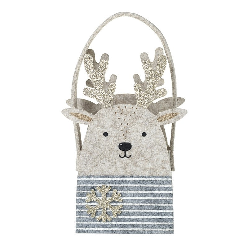 Mini Deer Felt Bag - Stripe