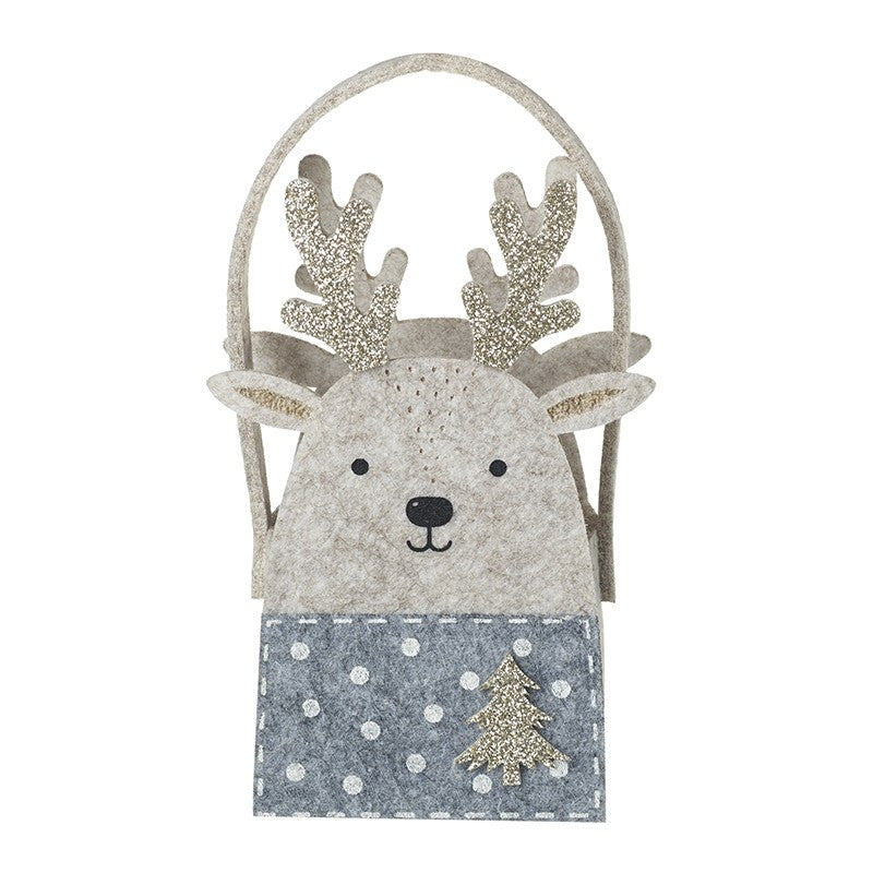 Mini Deer Felt Bag - Spotty