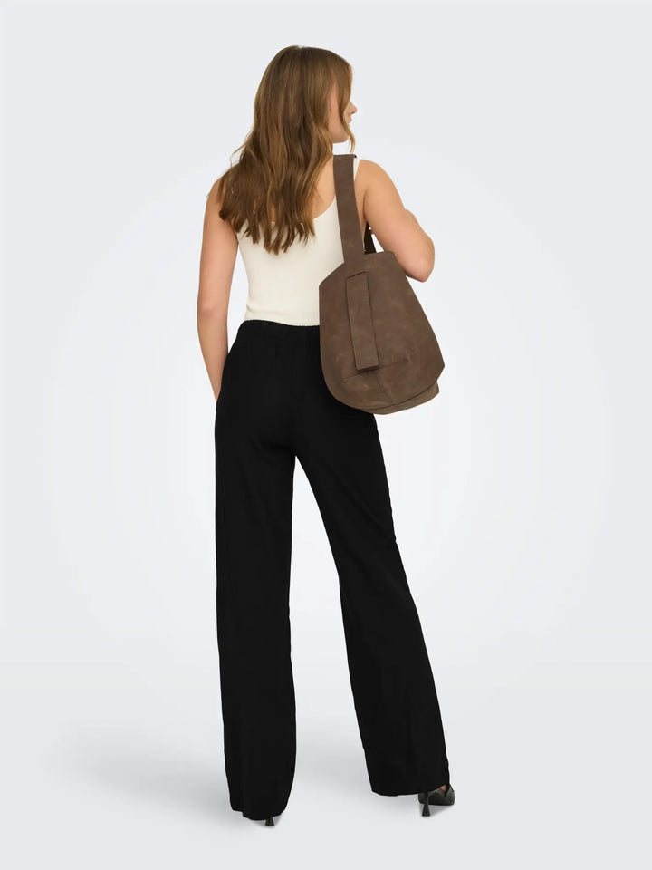 ONLY Black Goa Linen Trousers