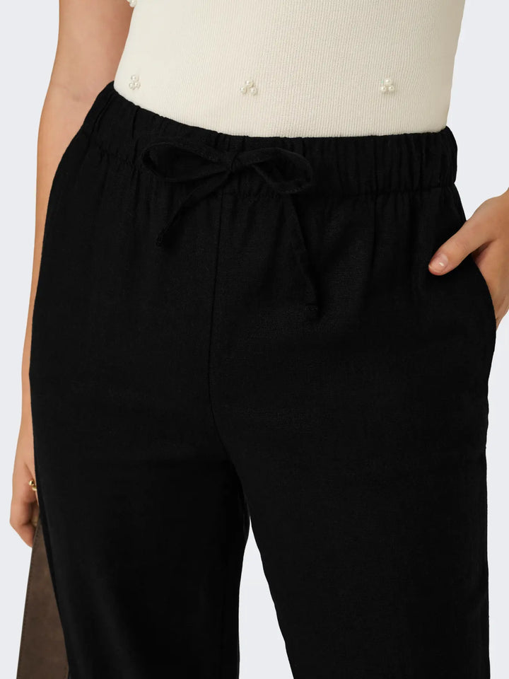 ONLY Black Goa Linen Trousers