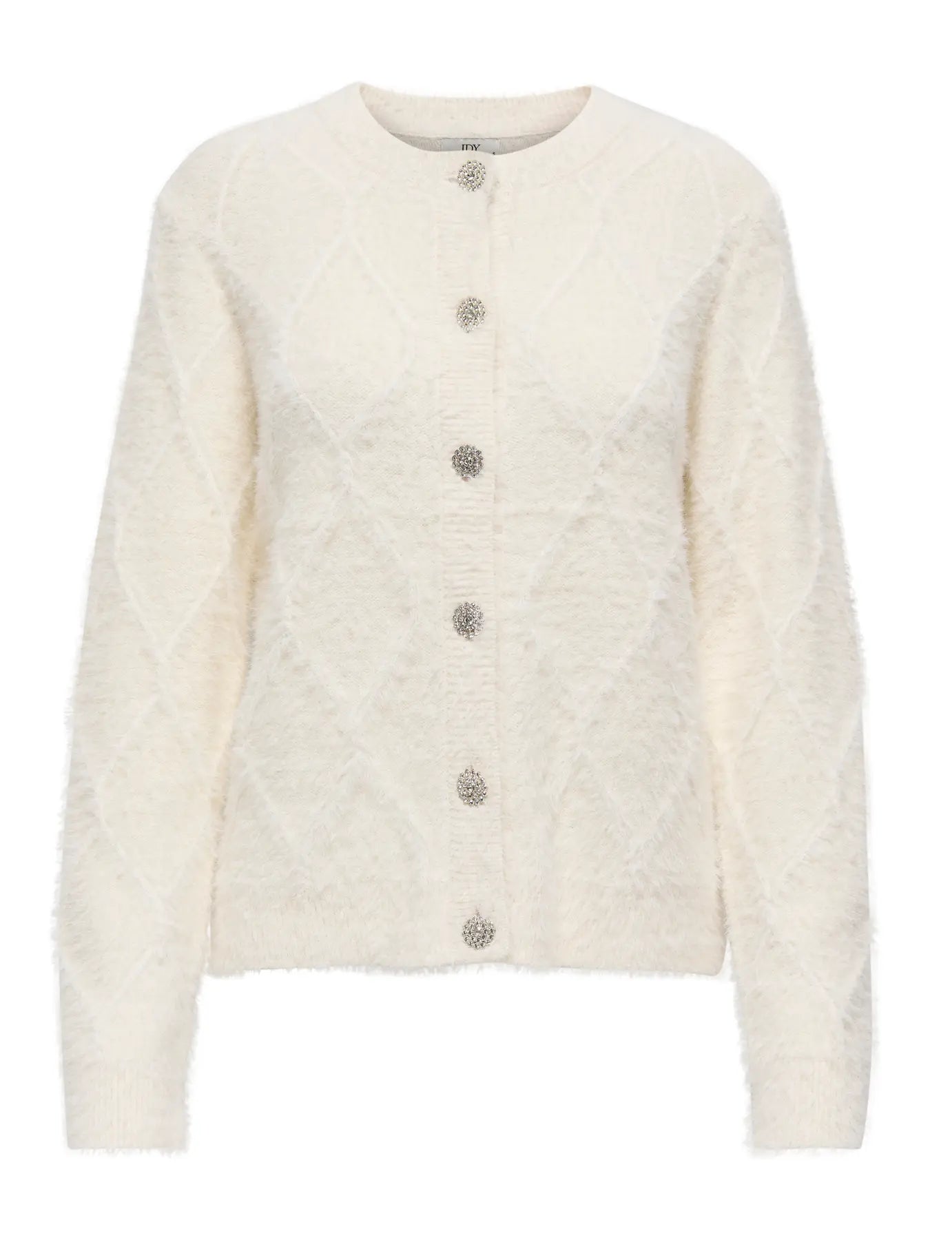 JDY Cream Diamante Button Cardy