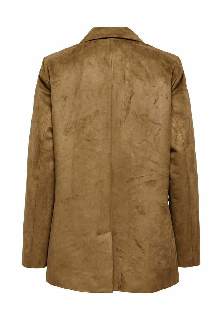 ONLY Tan Faux Suede Blazer