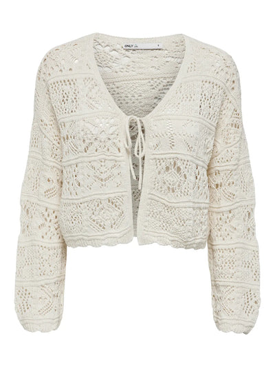 ONLY Ecru Crochet Cardigan