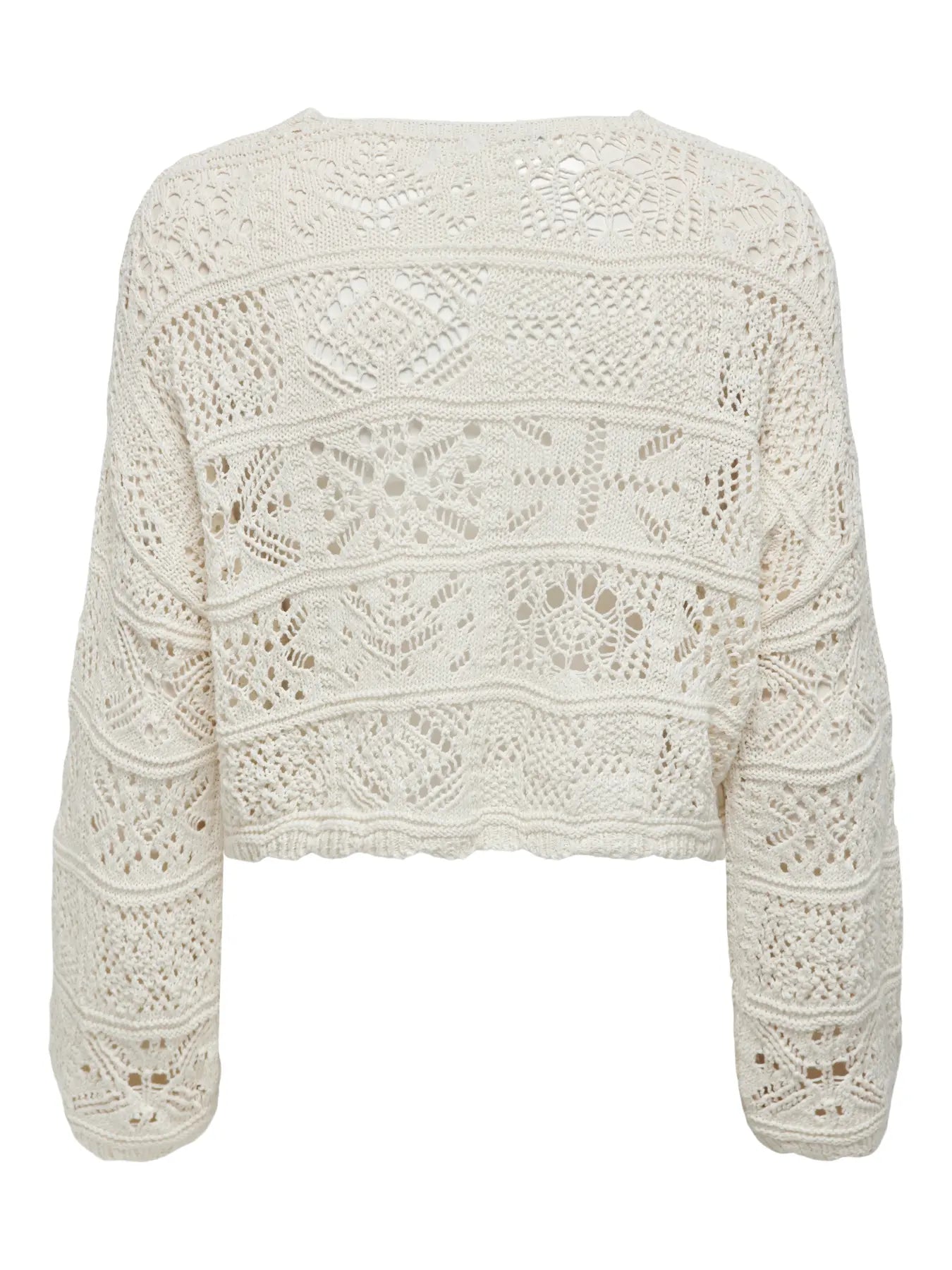 ONLY Ecru Crochet Cardigan