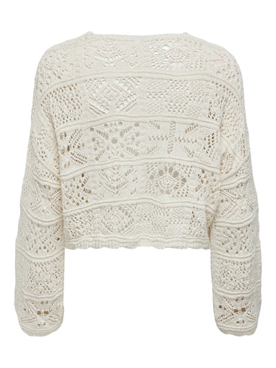 ONLY Ecru Crochet Cardigan