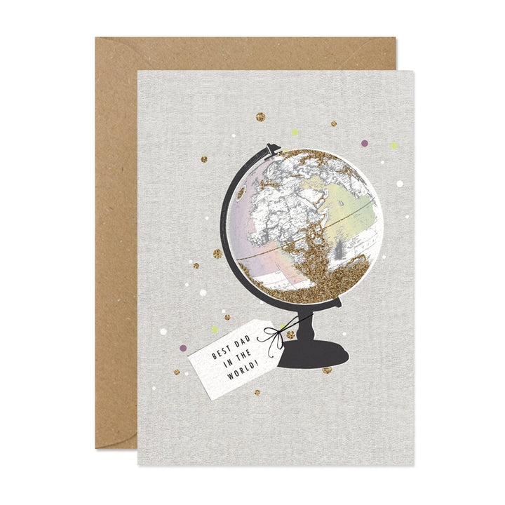 Best Dad Globe Card