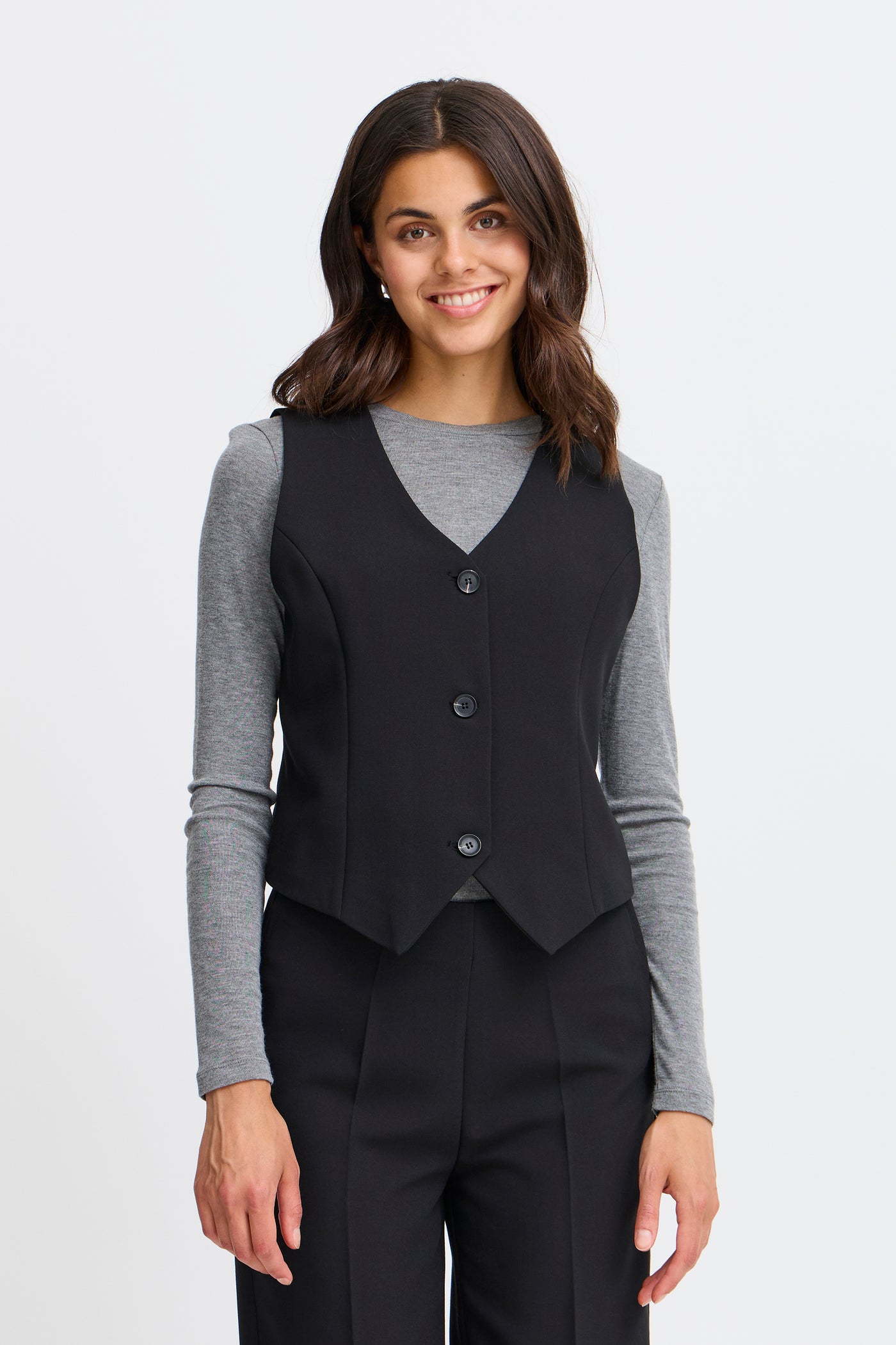 Fransa Black Waistcoat