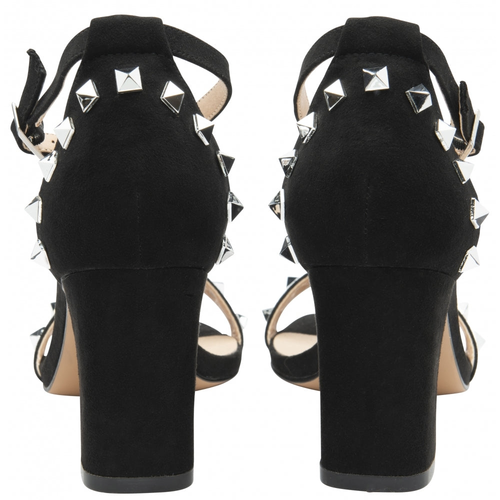 Ravel Black Studded Lyne Heels