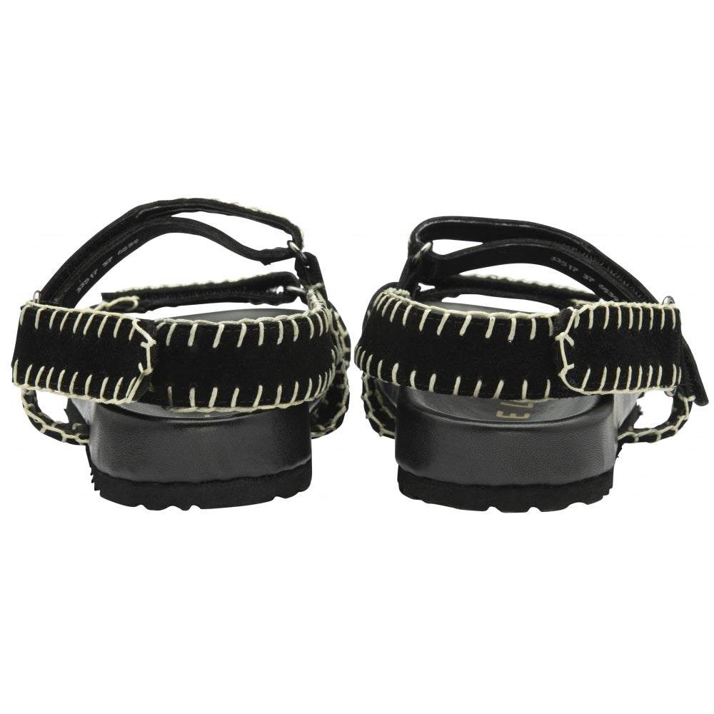 Ravel Black Leather Alva Sandals