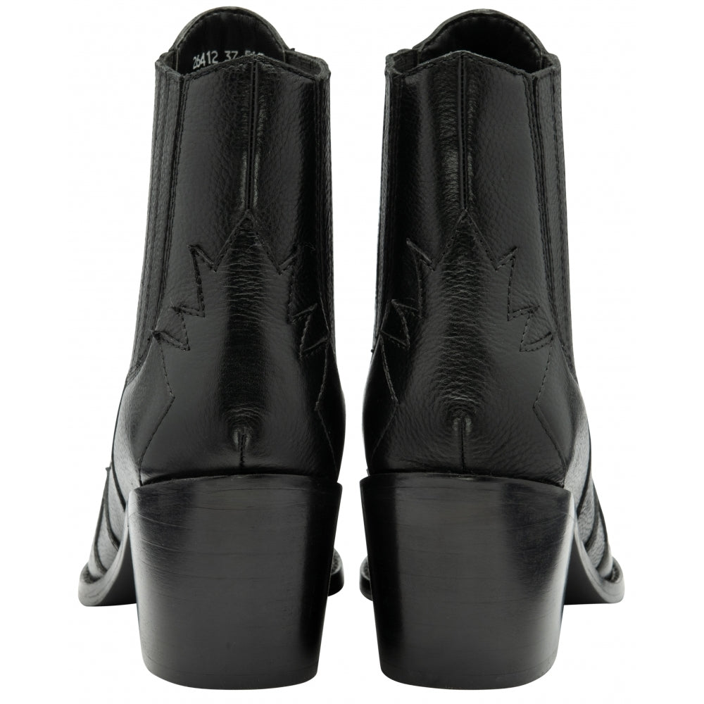 Black Leather Galmoy Boots