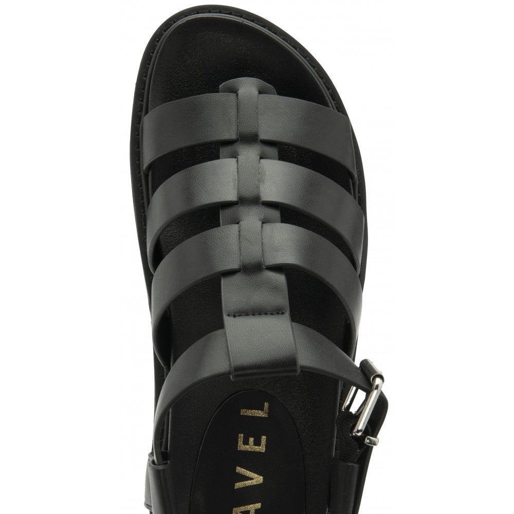 Ravel Black Oakley Leather Sandals