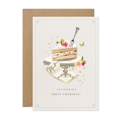 Mum Treat Yourself Cake Card