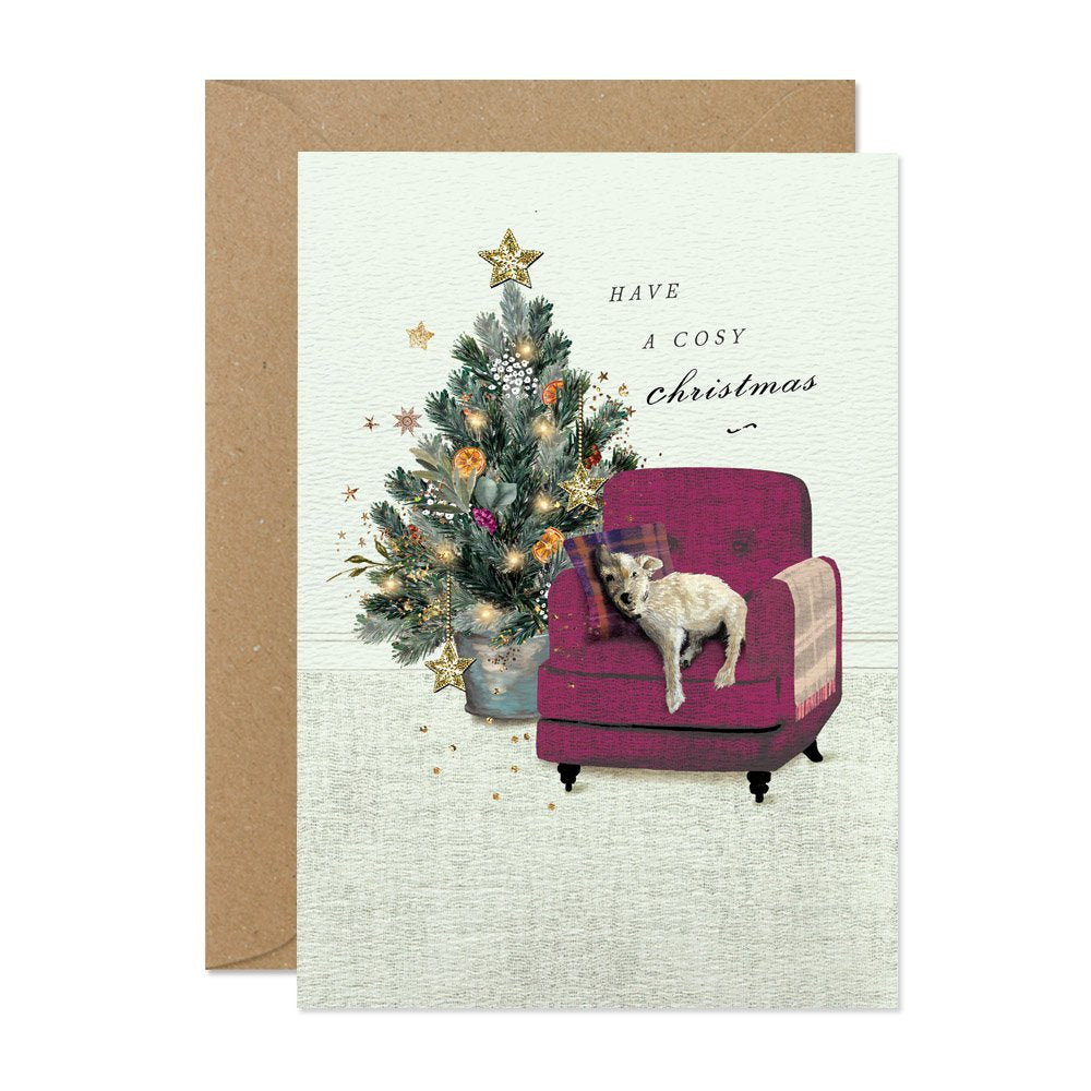 Cosy Christmas Dog Card