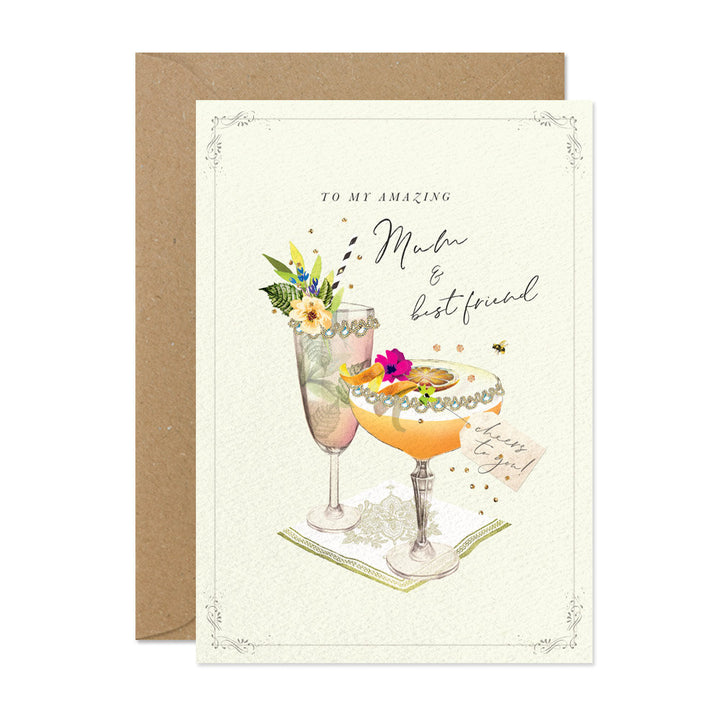 Mum Best Friend Cocktails Card