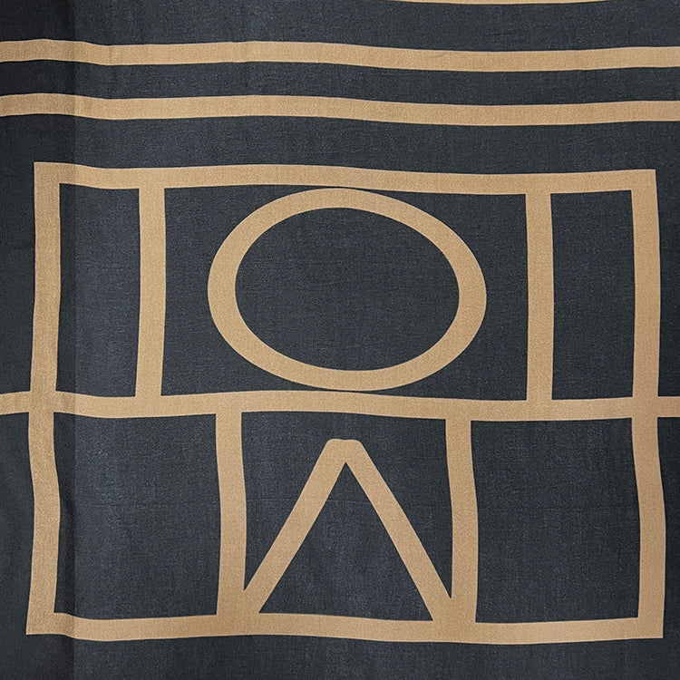 Tan Geometric Scarf