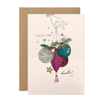 Deck The Halls Baubles Card