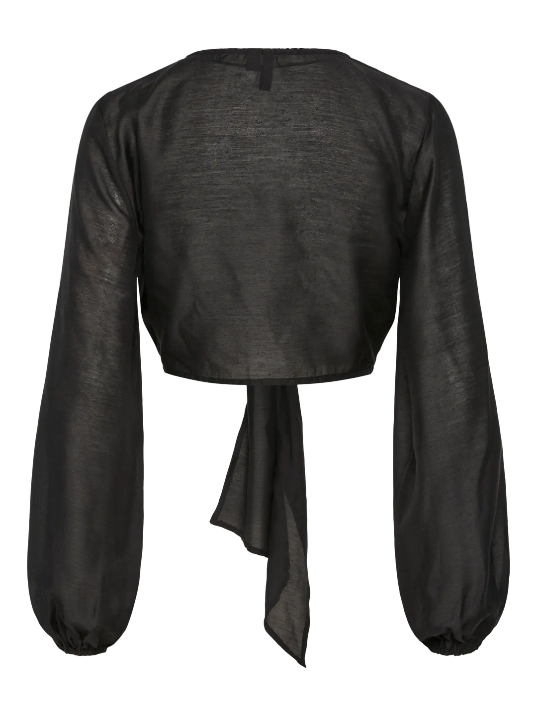 PIECES Black Beach Tie Crop Cardy