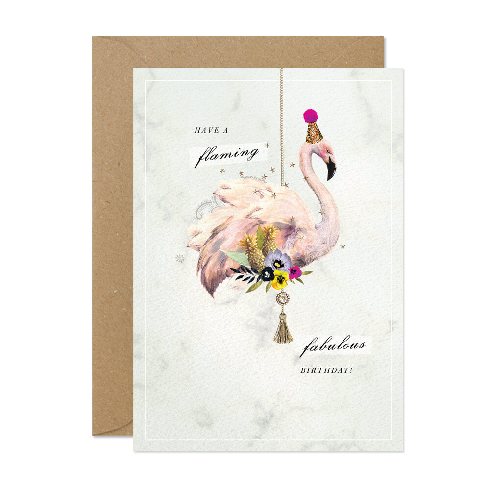 Flamingo Fabulous Birthday Card