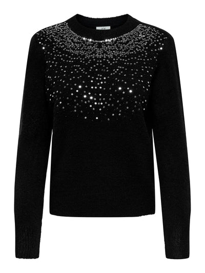 JDY Black Sequin Amina Jumper