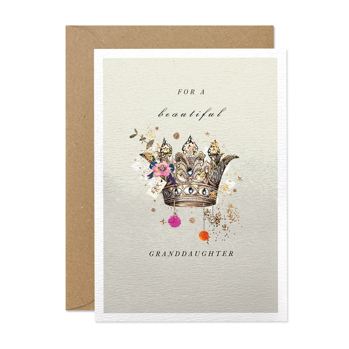 Beautiful Granddaughter Crown Card
