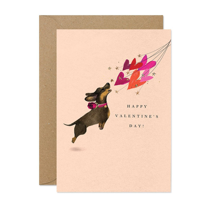 Happy Valentines Sausage Dog Card