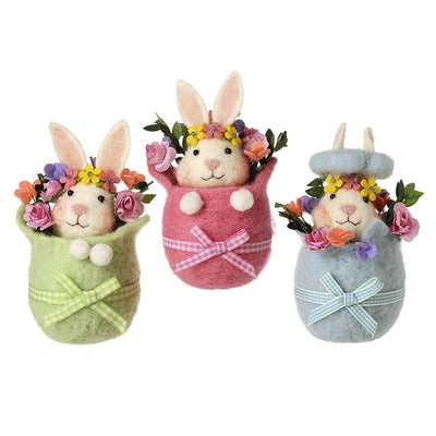 Easter Felt Bunny In Basket