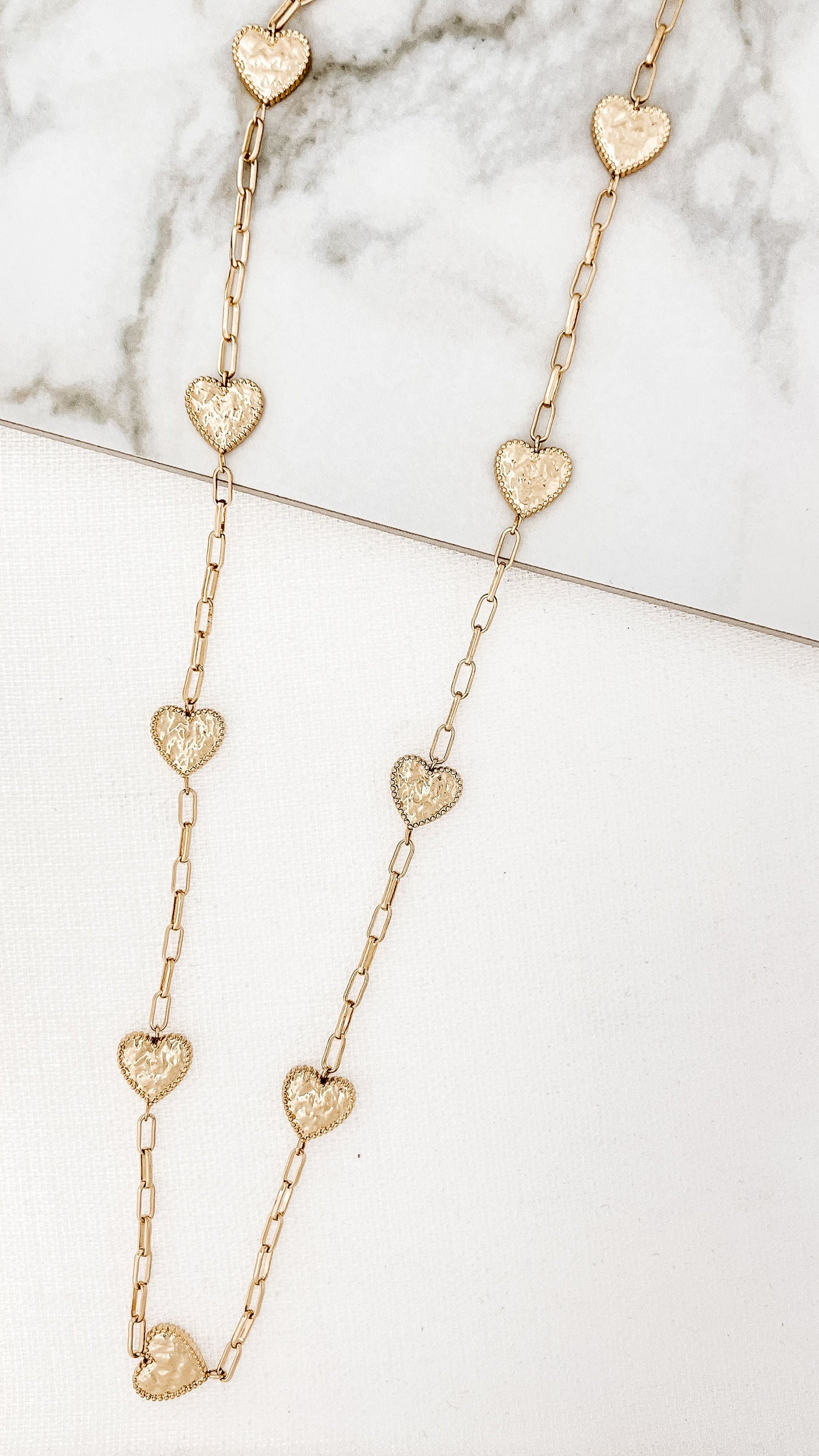 Gold Molten Heart Necklace
