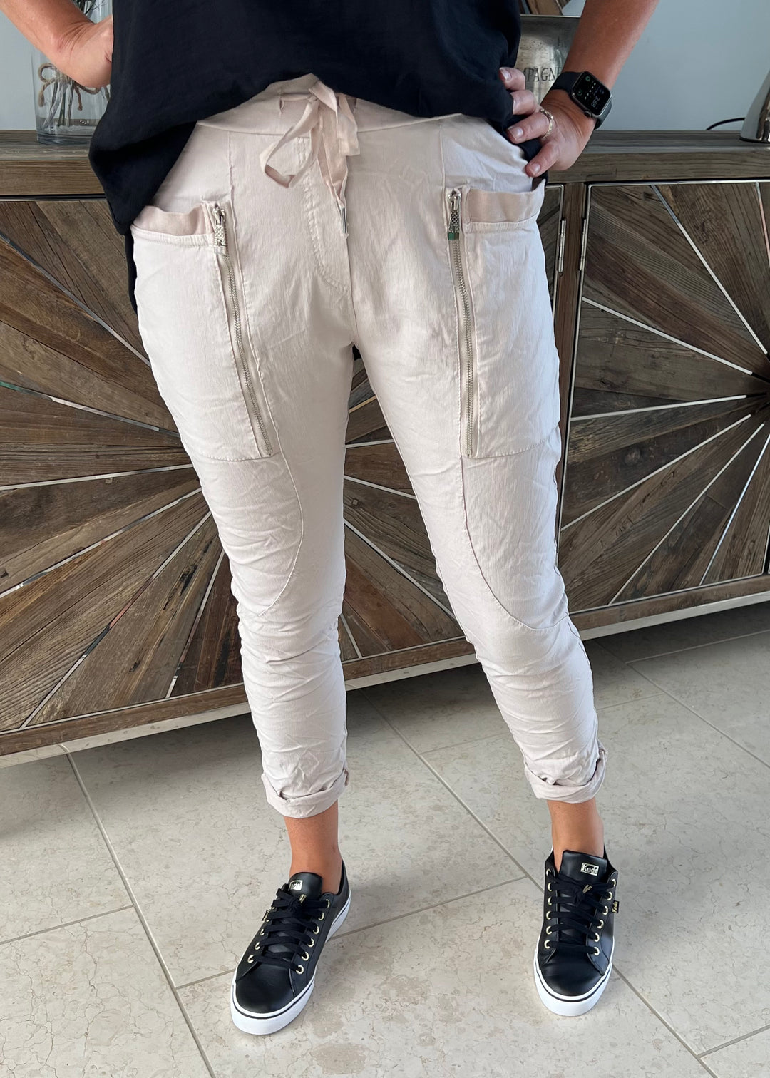Stone Cargo Zip Magic Trousers