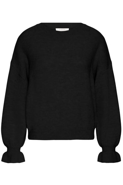 BYoung Black Frill Sleeve Jumper