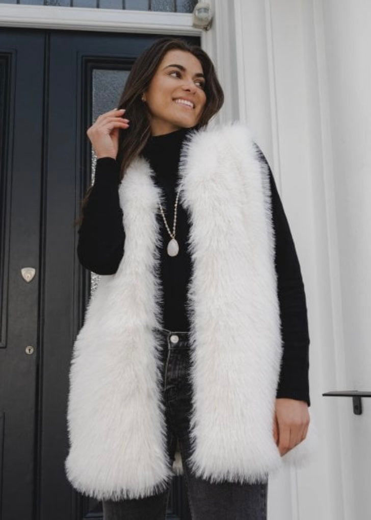 Winter White Faux Fur Tilly Gilet