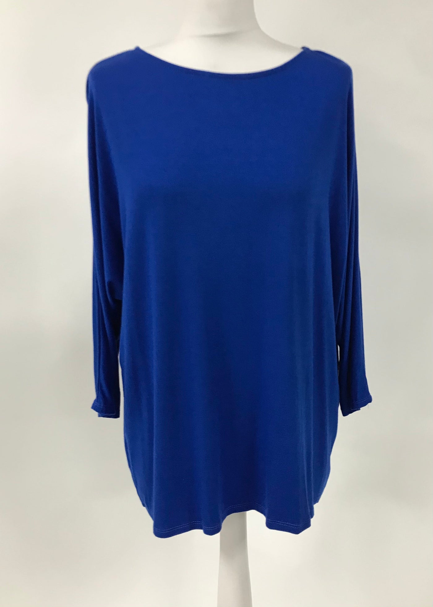 Royal Blue Basic Batwing Top