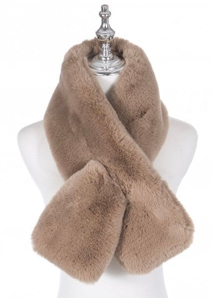 Latte Long Faux Fur Scarf