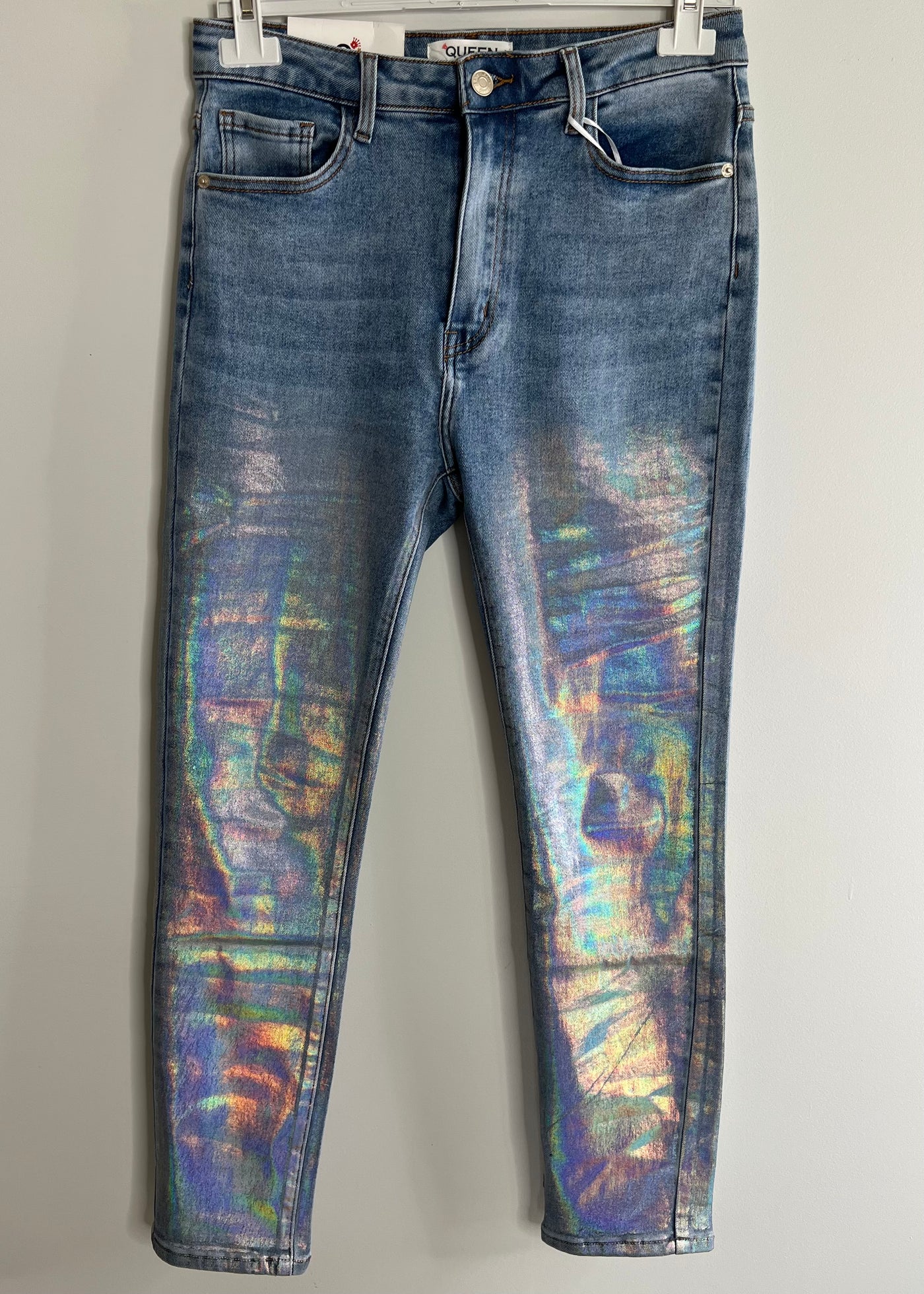 Iridescent Coated Jeans