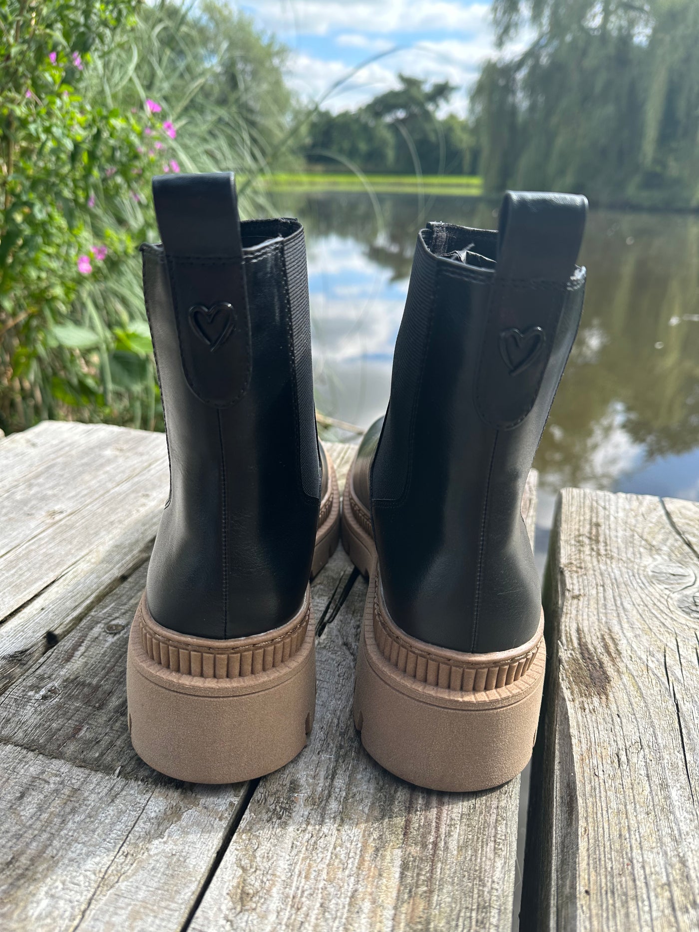 Black & Natural Abbie Boots