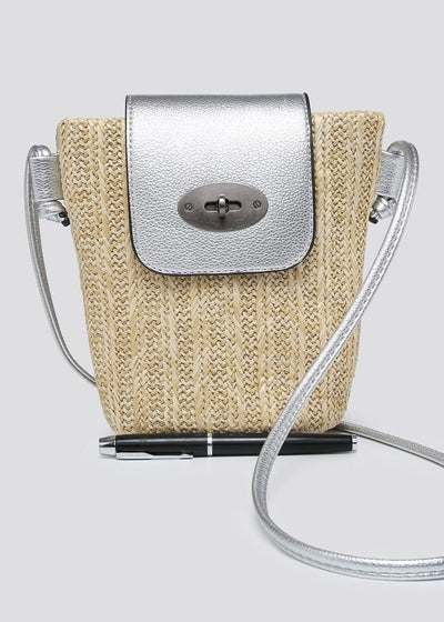 Silver Small Basket Bag