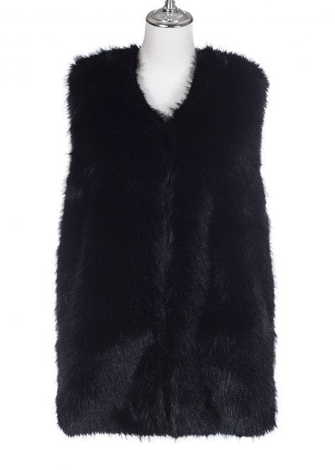 Black Faux Fur Tilly Gilet