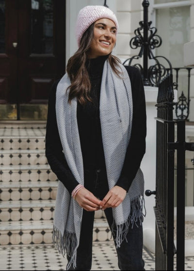 Grey Zig Zag Scarf