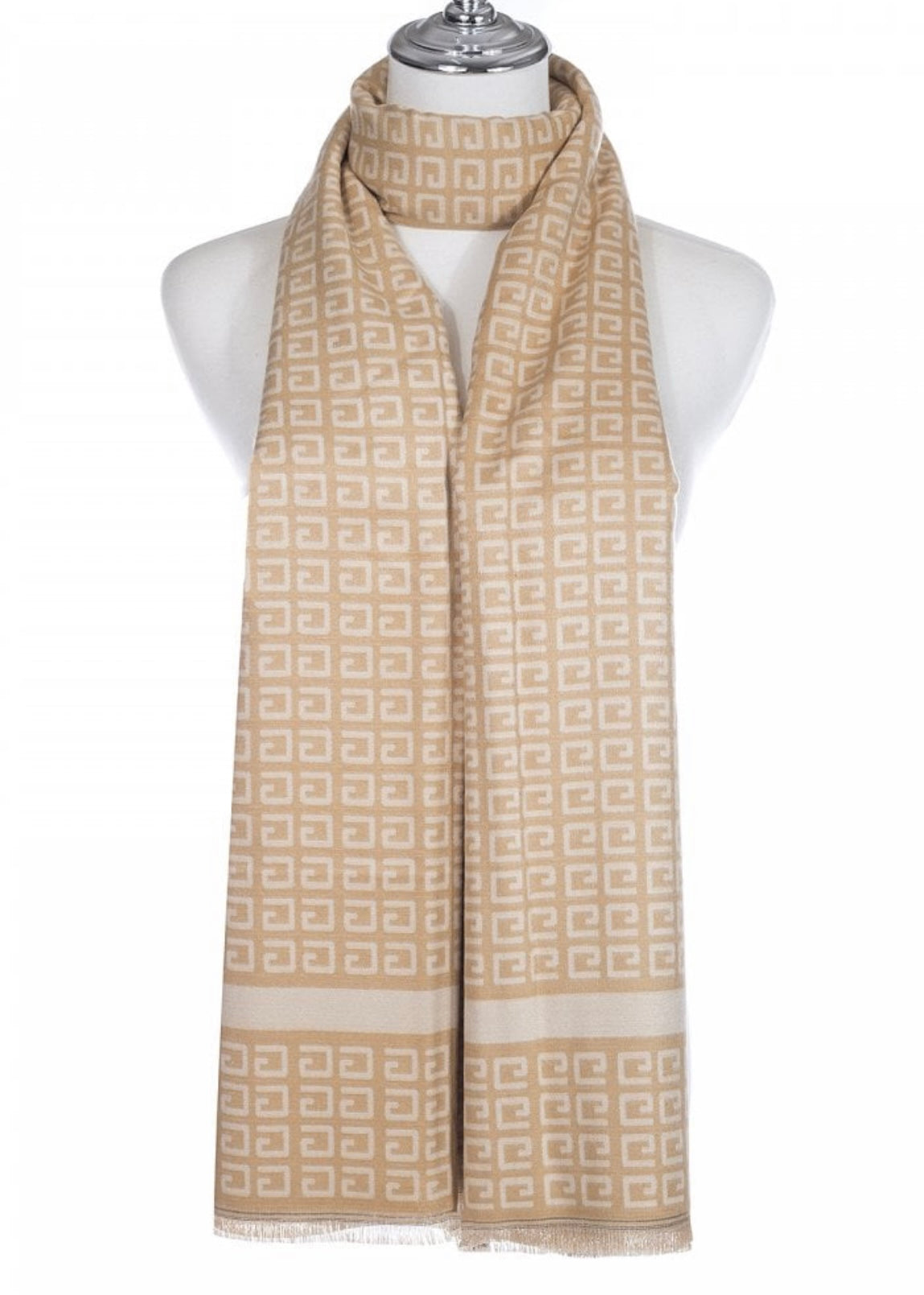 Cream G Print Scarf