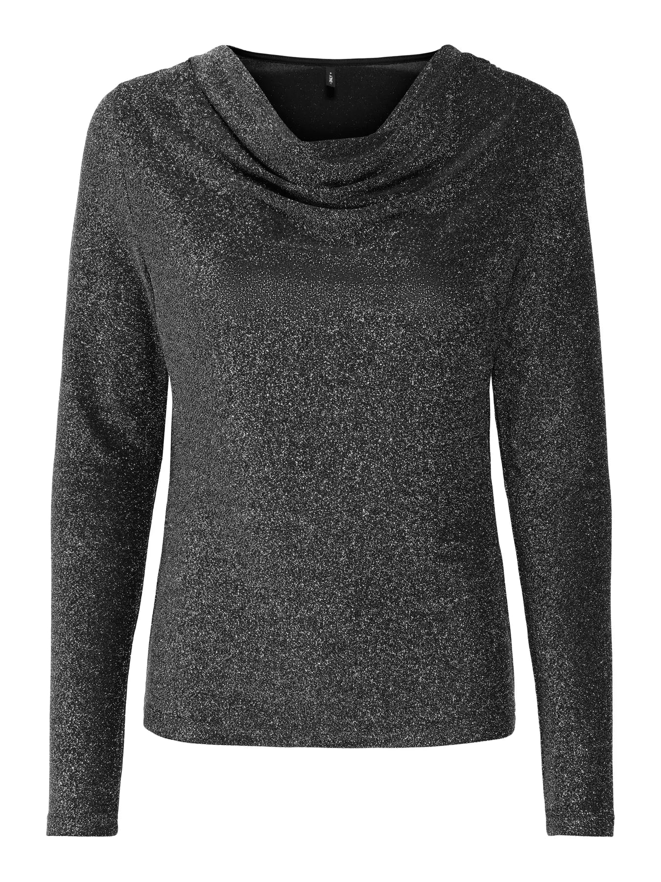 ONLY Silver Glitter Cowl Neck Top