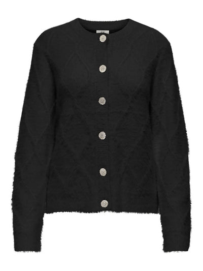 JDY Black Diamante Button Cardy
