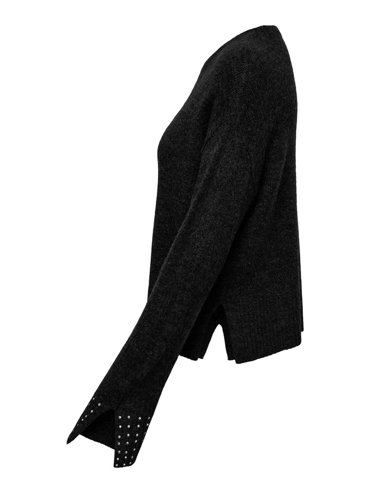 ONLY Black Diamante Sleeve Jumper