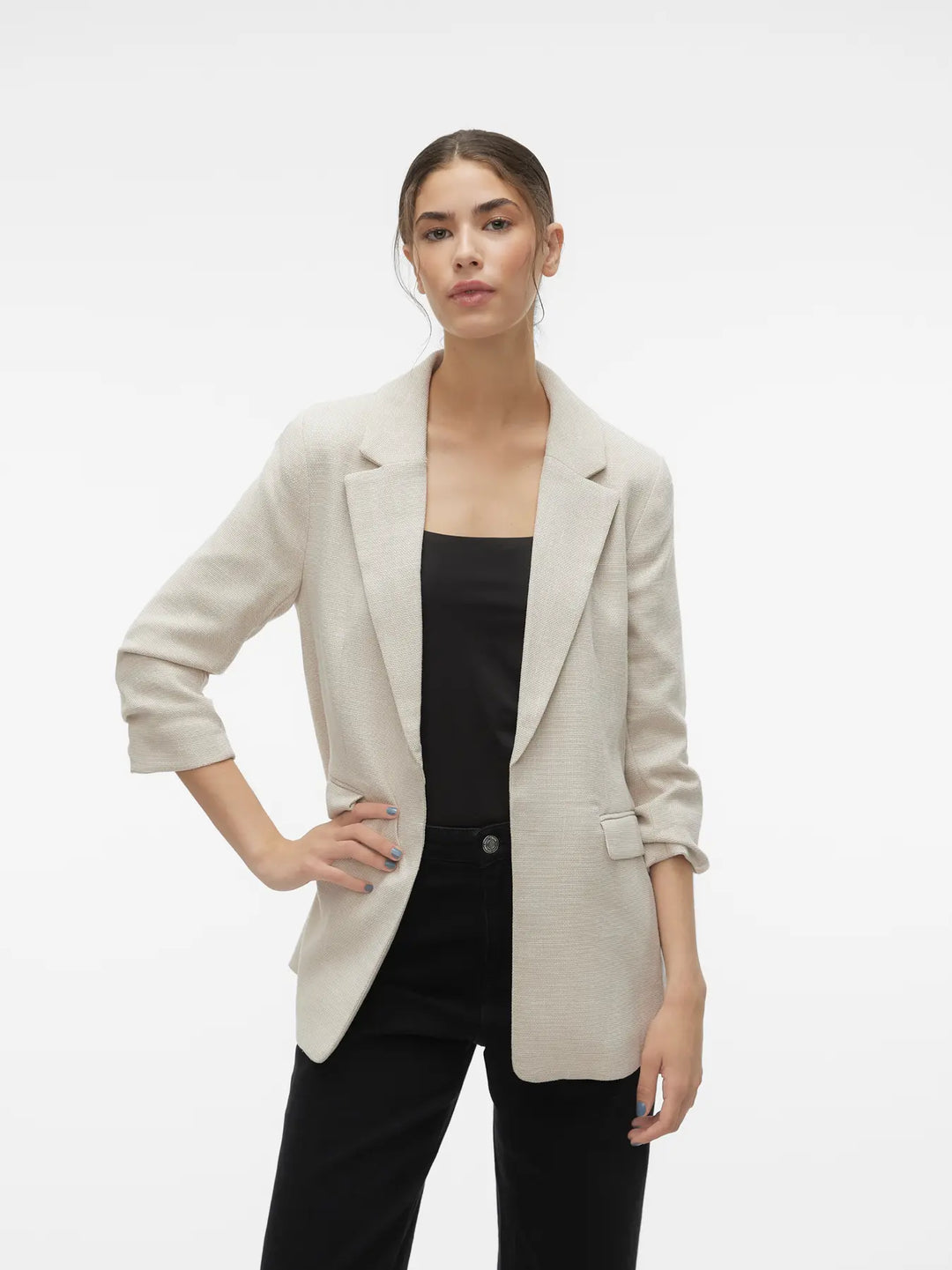 VM Oatmeal Textured Blazer