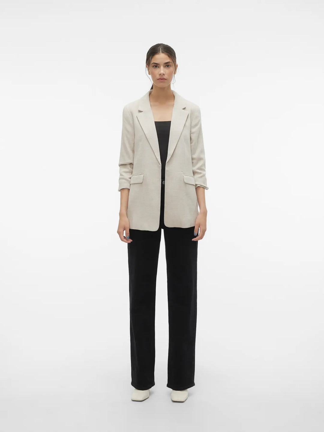 VM Oatmeal Textured Blazer